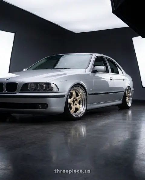 1999 bmw 530i e39 5 with Work Meister S1 3P 5x120 18x9+43 R Disk Bright Buff Finish wheels