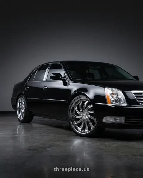 2009 Cadillac DTS Platinum with ECLIPSE 104 5X114.3/5X120 22x9 +38 CHROME wheels
