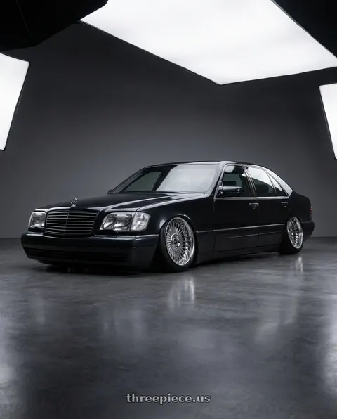 1994 Mercedes-Benz S500 with Work Emitz 5x112 Chrome 20x8.5 +45 wheels