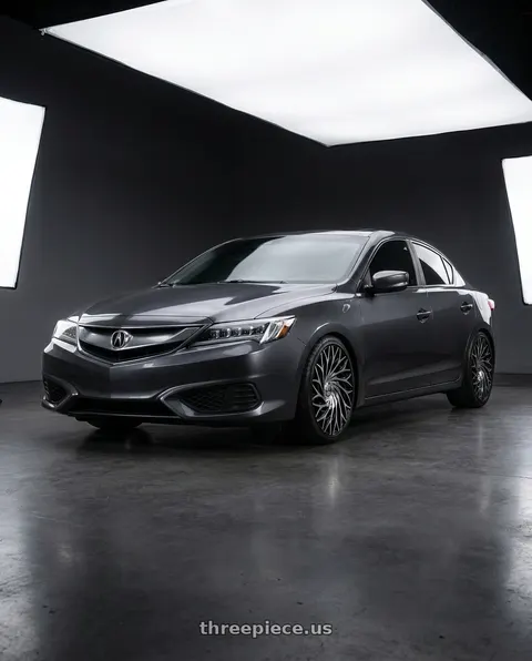 2016 Acura ILX with Azara AZA-525 5x114.3 / 5x120 22x8.5 +38 Gloss Black & Machined wheels