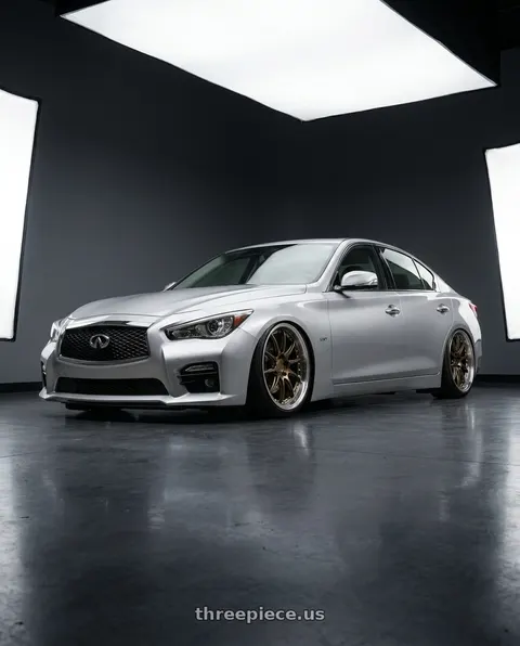 2019 INFINITI Q50 with Aodhan DS07 5x114.3 19x11+22 Bronze w/Machined Lip wheels