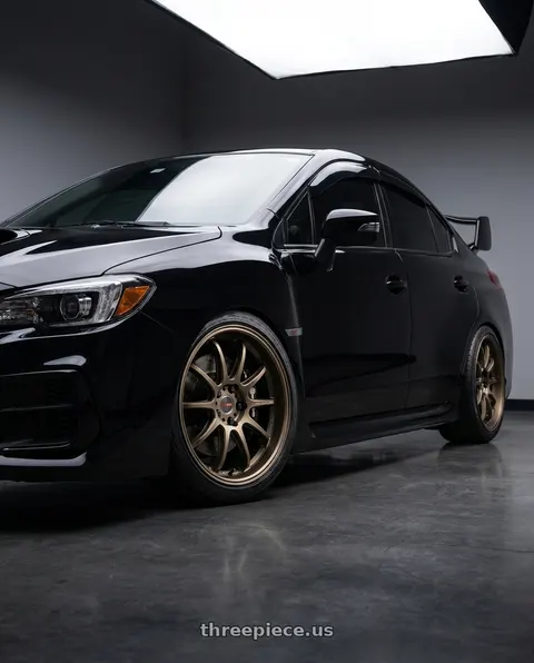 2021 Subaru WRX STI Limited with Work Emotion D9r 5x114.3 19x9.5 +38 Matte Bronze wheels