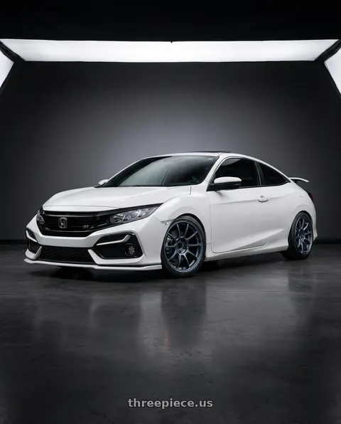 2020 Honda Civic Si with Volk Racing ZE40 M-SPEC 5x114.3 18x9.5 +35 MATTE BLUE GUNMETAL wheels