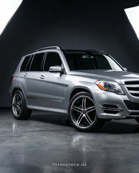 2015 Mercedes-Benz GLK350 4Matic with MARQUEE WHEELS M5329 5x112 20x9+35 BLACK / MACHINED/STAINLESS LIP wheels