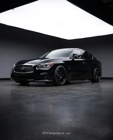 2020 INFINITI Q50 Luxe with KATANA RACING KR08 5x114.3 17x7.5 +40 Glossy Black wheels