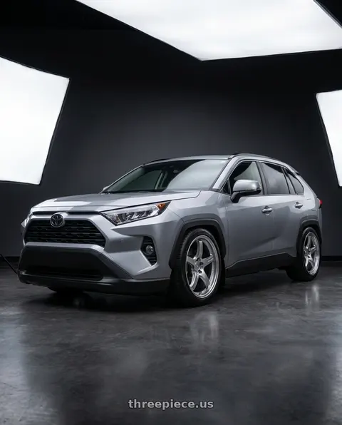 2022 Toyota RAV4 with Gram Lights 57CR 5x112 19x10.5 +35 GRACE SILVER wheels