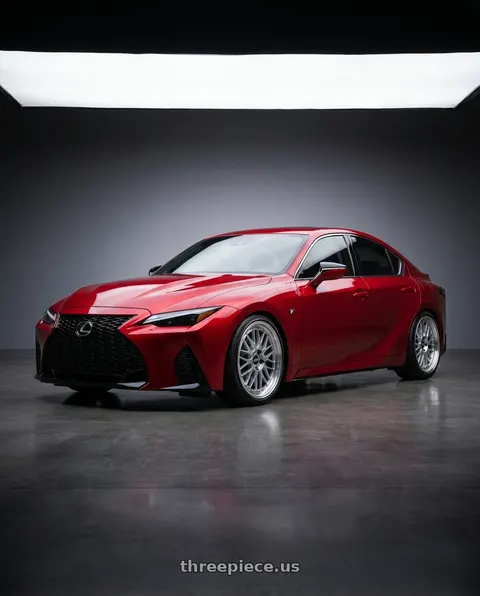 2023 Lexus IS500 with BBS LM 5x114.3 19x8.5+43 Diamond Silver wheels