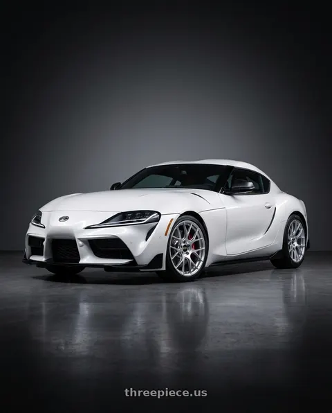 2022 Toyota GR Supra with BBS RE-V7 5x112 19x9.5 +25 Diamond Silver wheels
