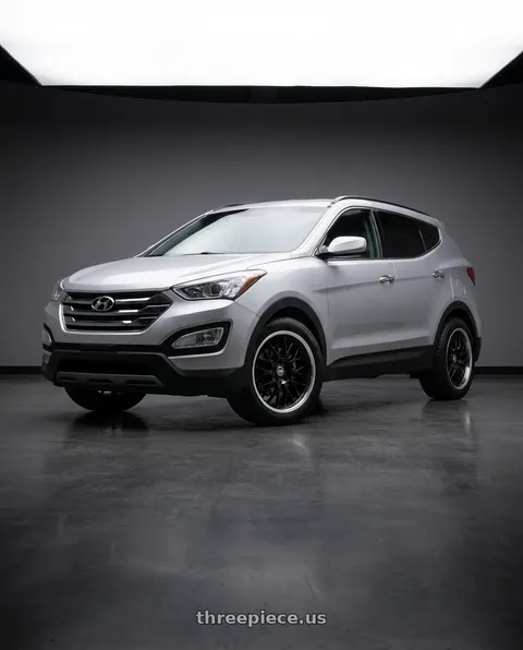 2014 Hyundai Santa Fe with Enkei Lusso 5x114.3 18x9+40 Black w/ Machined Lip wheels