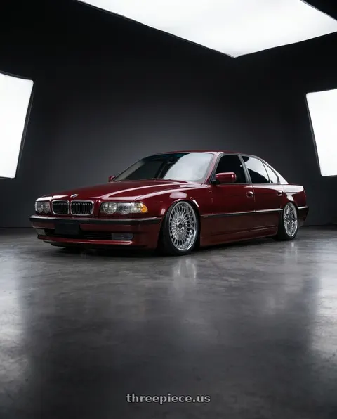 2001 BMW 740iL with Work Emitz Chrome 5x120 19x9.5 +12 wheels