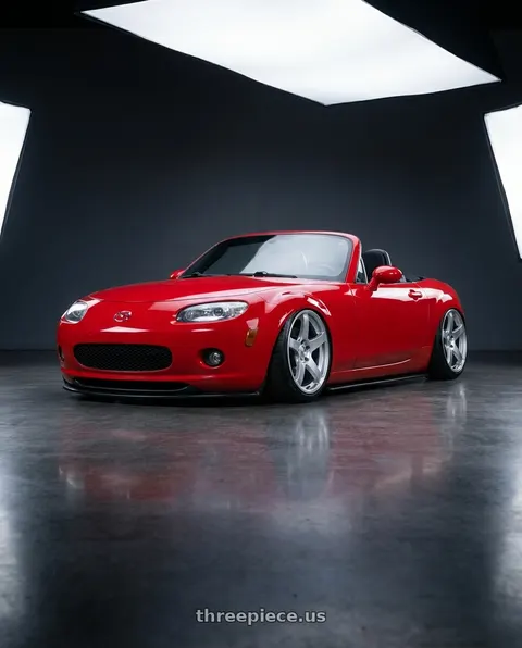 2012 Mazda MX-5 Miata with Ssr Gtv01 5x114.3 17x7+42  GLARE SILVER wheels