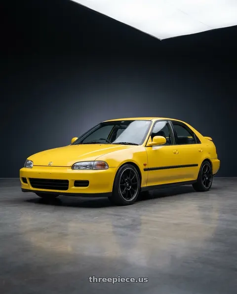 1995 Honda Civic Si with Motegi MR122 4X100/4X114.3 18X9 +45 SATIN BLACK W/ MACHINED STRIPE wheels