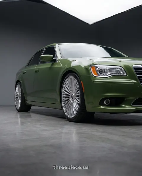2018 Chrysler 300 with TIS Motorsports 507S 5X115/5X120 22x9 +15 Gloss Silver wheels