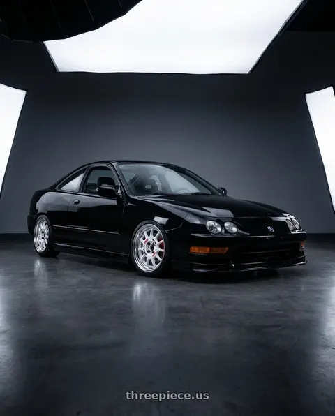 1998 Acura Integra GS-R with Work Emotion Rs11 2p 4x100 16x7 0 white wheels