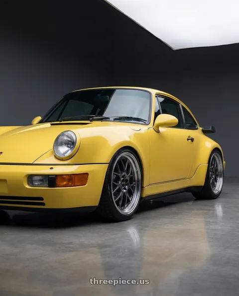1993 Porsche 911 Turbo 3.6 with BBS RS-GT 5x130 18x8.0+50 Diamond Black wheels