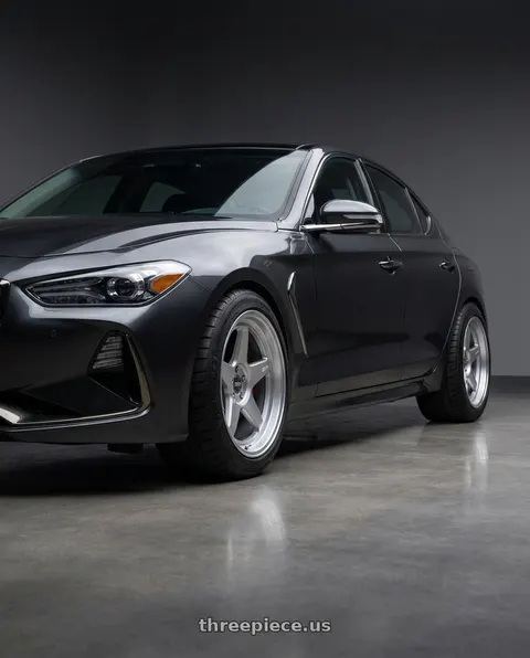 2019 Genesis G70 with ESR Wheels CR SERIES CR5 5x105 18x8.5 +30 Hyper Silver wheels