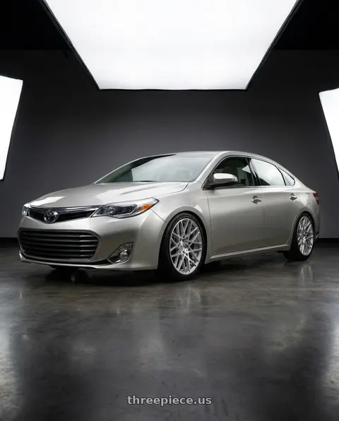 2013 Toyota Avalon with Rotiform 1PC R110 BLQ 5X114.3 18X8.5 +38 GLOSS SILVER MACHINED wheels