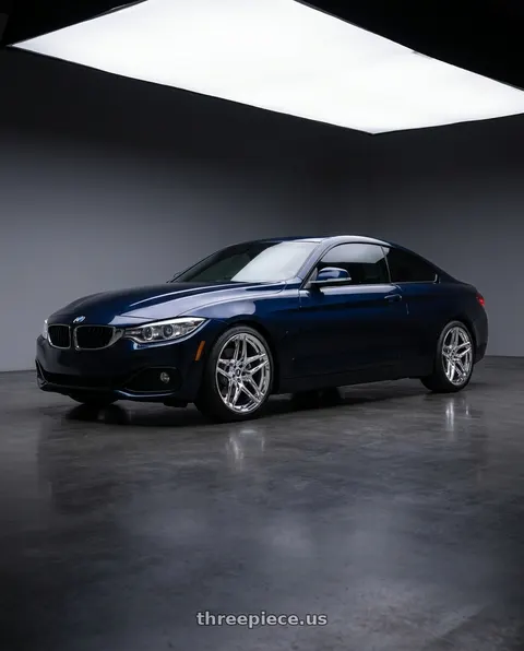2015 BMW 428i with Heritage Wheel EBISU MonoC 5x120 18x8.5+35 Chrome wheels