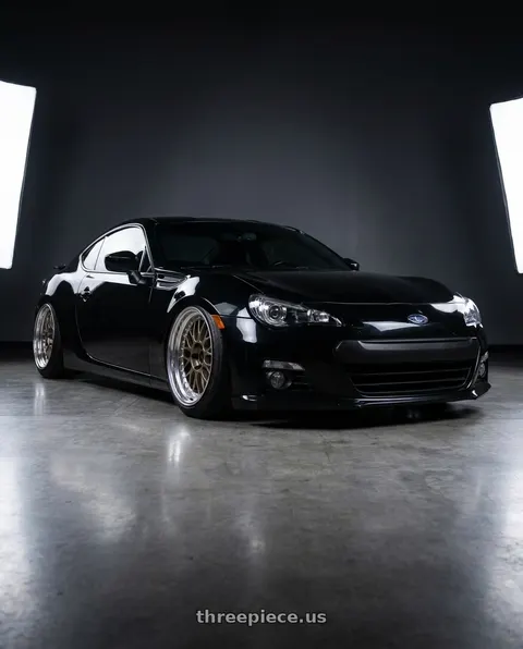 2016 Subaru BRZ with Work Meister M1 3p 5x100 18x8.5+17 R Disk Titanium Gold wheels