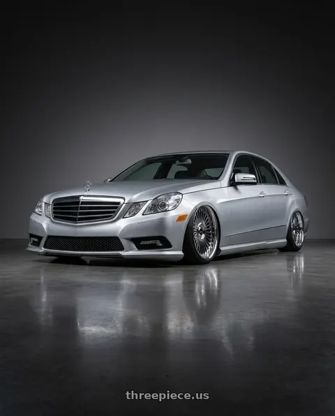 2010 Mercedes-Benz E550 with Work Emitz Black Polish 5x100 19x9.0 +12 wheels