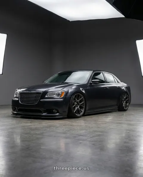 2021 Chrysler 300 with Konig Ampliform 5x115 20x11+21 Dark Metallic Graphite wheels