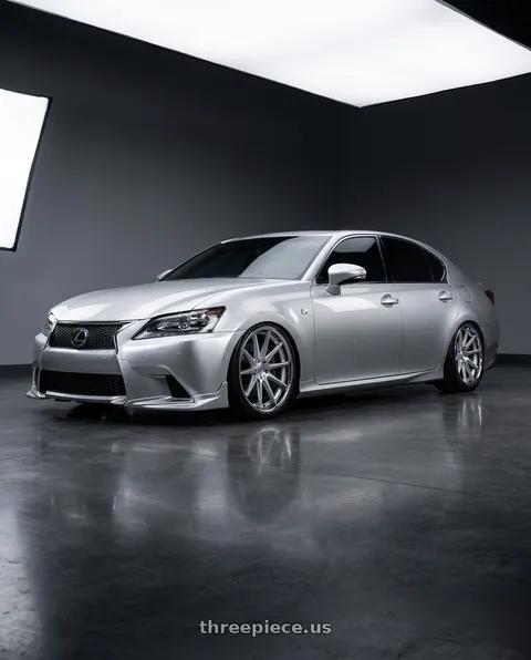 2015 Lexus GS350 with Rohana RFC10 5x112 19x8.5 +42 Machine Silver/chrome Lip wheels