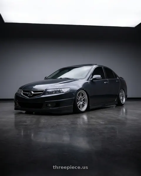2008 Acura TSX with Enkei RPF1 5x114.3 18x9.5+38 Silver wheels