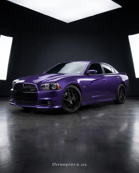 2014 Dodge Charger SRT8 with Niche 1PC M226 VICE 5X115 20X9 +18 GLOSS BLACK MATTE BLACK wheels