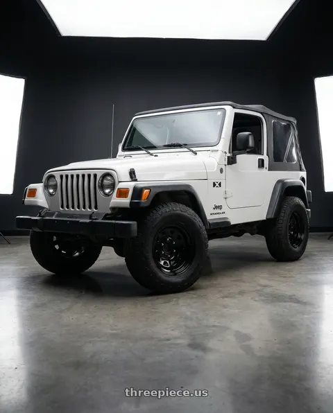 2006 Jeep Wrangler with Vision HD 84H 5x114.3 15x7-6 Gloss Black wheels