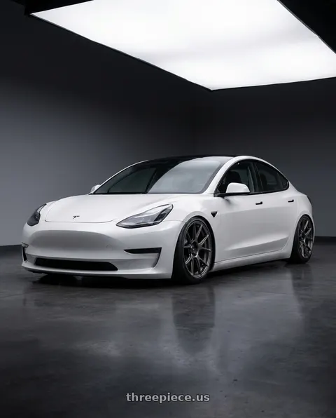 2023 Tesla Model 3 with Konig Ampliform 5x114.3 19x10.5+23 Dark Metallic Graphite wheels