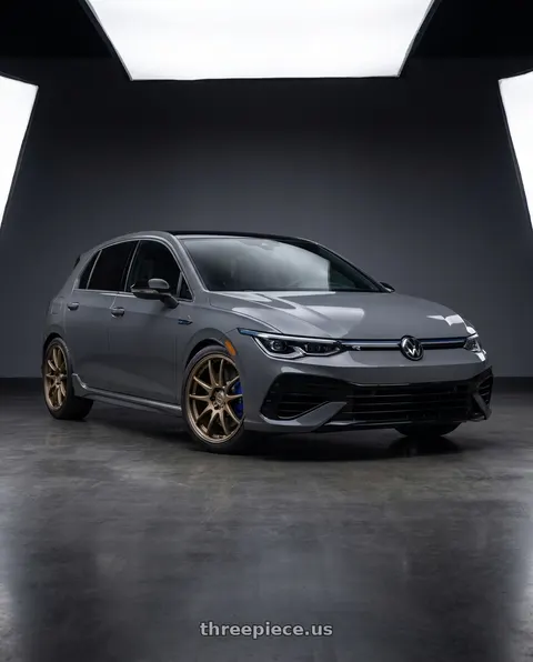 2026 Volkswagen Golf R with Work Cr 2P 5x112 18x8.5 +45 Matte Bronze wheels