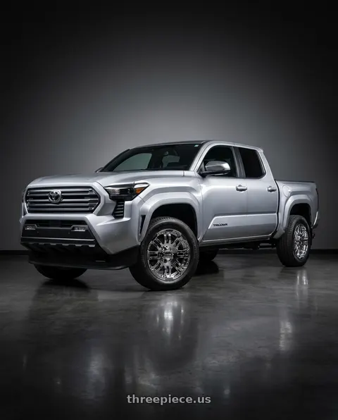 2024 Toyota Tacoma with Vision Off-Road 375 Warrior 6x139.7 20x9+18 Chrome wheels