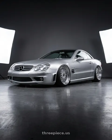 2006 Mercedes-Benz SL500 with BBS Super 5x112 19x10 +40 Diamond Silver wheels