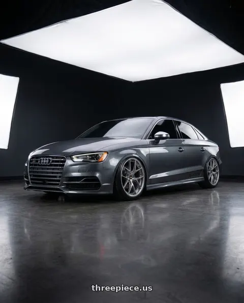 2016 Audi S3 with Rotiform 1PC R903 TUF 5X112 20X10.5 +35 SATIN TITANIUM wheels