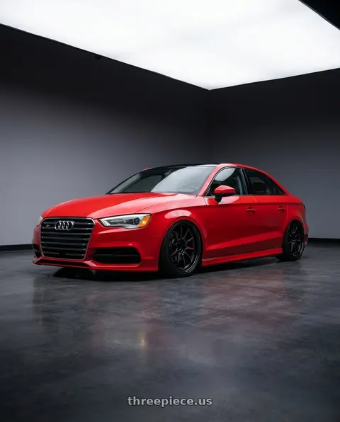 2017 Audi S3 with Volk Racing CE28 Club Racer II 5x112 18x9.0+38 Black Edition wheels