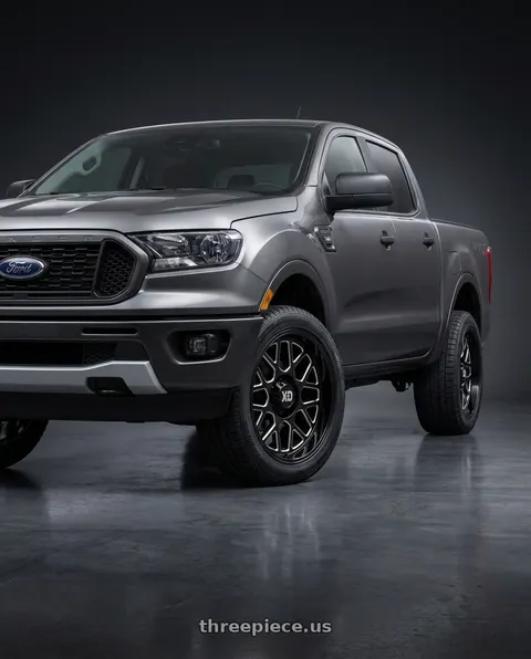 2021 Ford Ranger XL with XD XD849 GRENADE 2 6X139.7 20X9 +18 GLOSS BLACK MILLED wheels