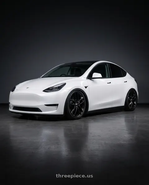 2024 Tesla Model Y with BBS SX 5x114.3 20x9.0+42 Crystal Black wheels
