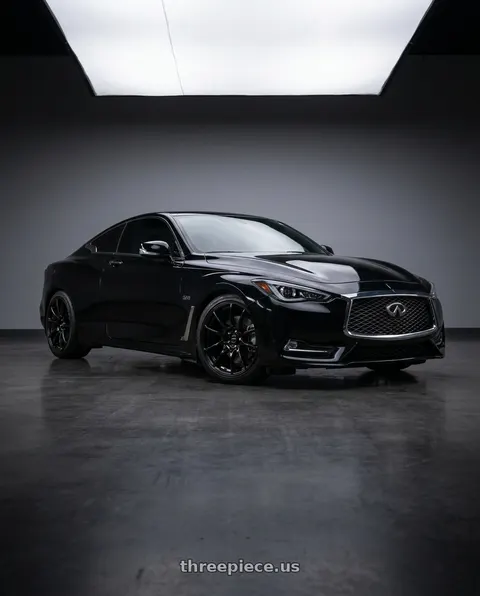 2017 INFINITI Q60 Premium with Vors TR4 5x114.3 19x9.5  +35 Gloss Black wheels