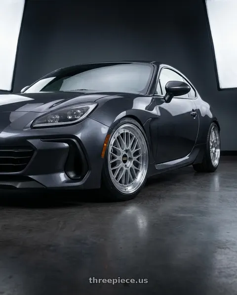 2023 Subaru BRZ Premium with BBS LM 5x100 18x8.5 +45 Diamond Silver Center Diamond Cut Lip wheels