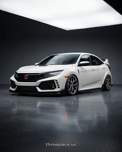 2018 Honda Civic Type R with BBS SR 5x112 17x7.5+35 Volcano Grey w/ Diamond Cut wheels