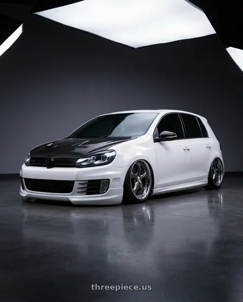 2013 Volkswagen GTI with Work Wheels VS-KF 5X114.3 19x7.5+34 Brilliant Silver Black A Disk FULL REVERSE wheels