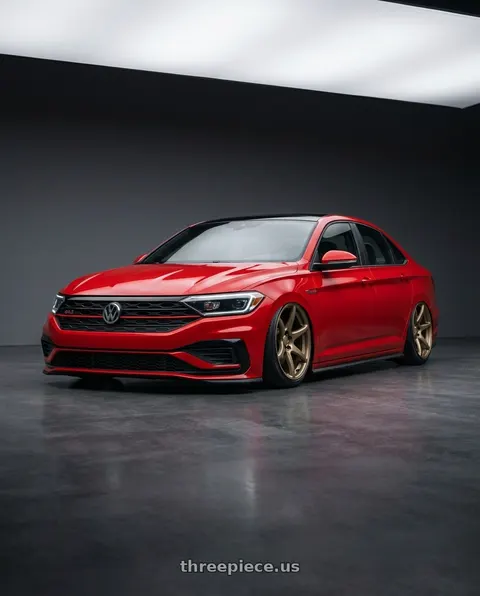 2023 Volkswagen Jetta with Kansei K11B Tandem 5X112 19x9.5 22 Bronze wheels