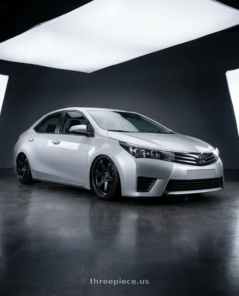 2014 Toyota Corolla with F1R F106 5x114.3 17x8 +35 Satin Black wheels