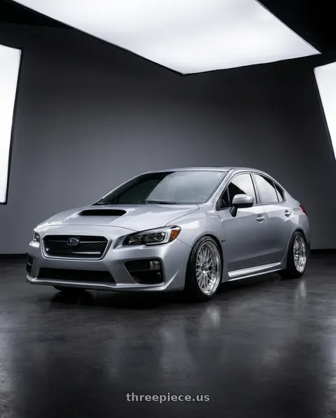 2017 Subaru WRX Premium with Work Vs-Xv 5x114.3 18x9.5+39 R Disk Silky Rich Silver wheels