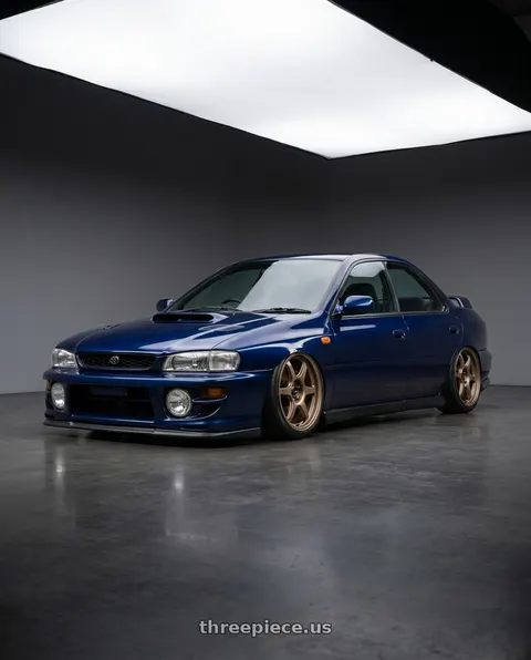 1998 Subaru Impreza with Konig Hexaform 5x100 18x8.5+40 Matte Bronze wheels