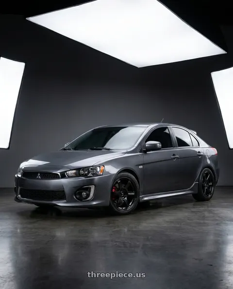 2017 Mitsubishi Lancer GT with Volk Racing TE37 SAGA S-PLUS 5x114.3 17x7.5+44 Gloss Black wheels