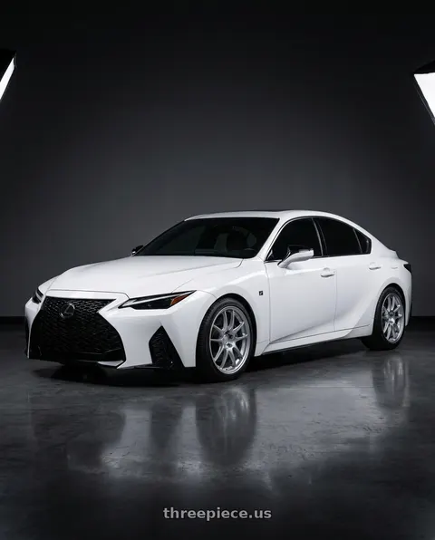 2023 Lexus IS350 with Enkei PF01 5x114.3 18x8.5+35 Silver wheels