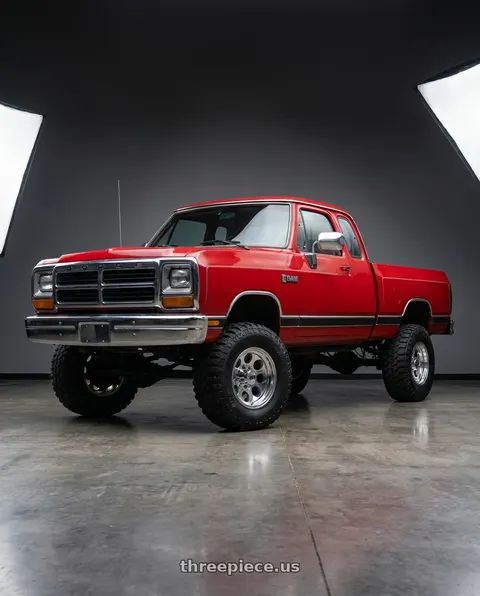 1990 Dodge D250 with Mickey Thompson Classic III Polished 8x165.1 16x10 -25 Polished wheels