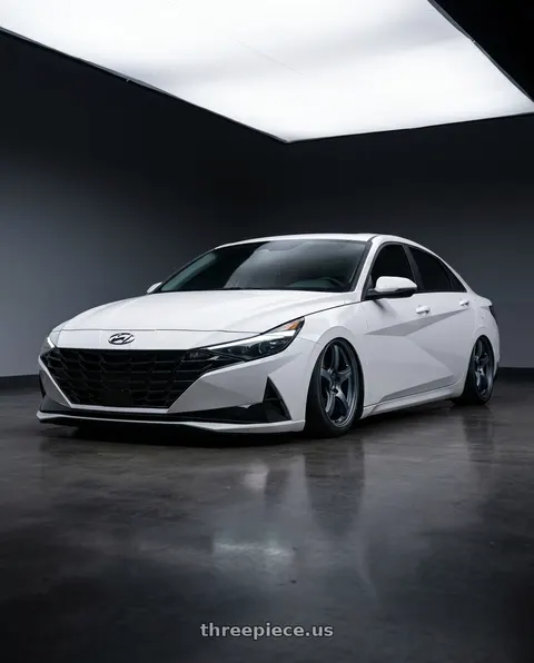 2024 Hyundai Elantra N with Gram Lights 57CR 5x114.3 19x9.5+25 Gunblue II wheels