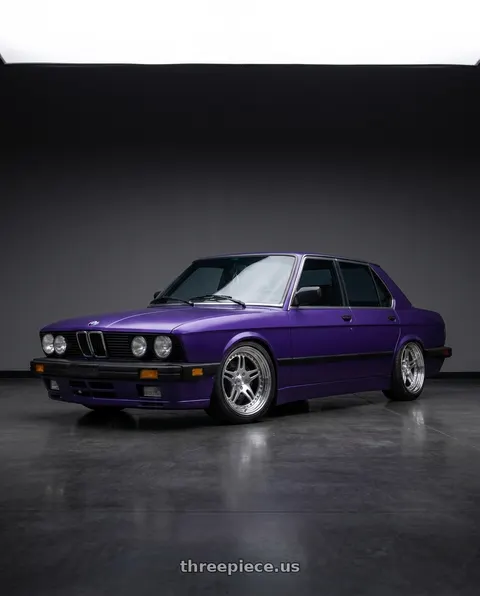 1985 BMW 535i with CCW SA52 5x120 17x9 +0 Polished wheels